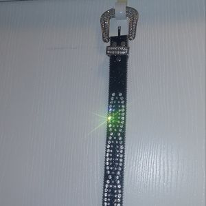 Womens western belt XL black